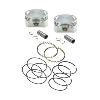 S&S 3-1/2 Inch Stock Bore Evo Stroker Piston Set (OEM Heads) +.030 Inch Size For 1984-1999 Evo Big Twin With 4-5/8 Inch Stroker Flywheels (106-5793)