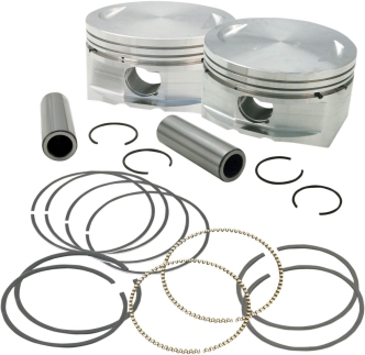 S&S 3.927 Inch Big Bore Conversion Piston & Ring Kit +.010 Inch Size For 1999-2005 Dyna, 1999-2006 Touring, 2000-2006 Softail With 88 Inch Engine (106-4414)