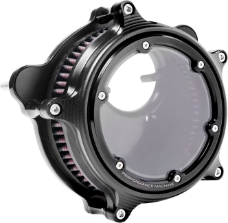Performance Machine Vision Air Cleaner In Black Ops For Harley Davidson 2016-2017 Softail, 2017 FXDLS & 2008-2016 Touring (E-Throttle) Models (0206-2158-SMB)