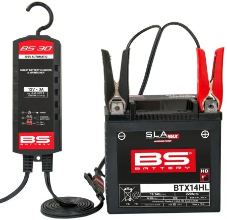 BS Battery BS30 Smart Motorcycle Charger, Maintainer & Reconditioner For Lead Acid Batteries (700546)