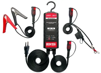 BS Battery BS30 Smart Motorcycle Charger, Maintainer & Reconditioner For Lead Acid Batteries (700546)