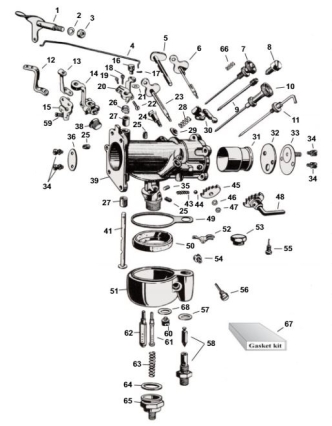 Motorcycle Replacement Parts For 1930-1965 Linkert Carburetors (000843)