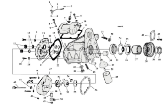 Motorcycle Transmission Housing For 5-Speed 1980-1999 HD Shovel & Evo Big Twin Models (000997)