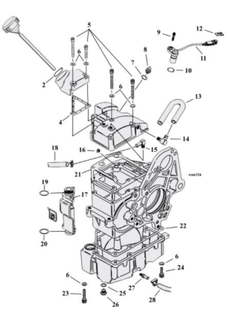 Motorcycle Transmission Housing & Oil Tank Parts For 1991-1998 HD Dyna Models (000999)