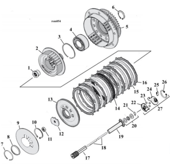 Motorcycle Clutch Parts For 1990-1997 HD Big Twin Models (001027)