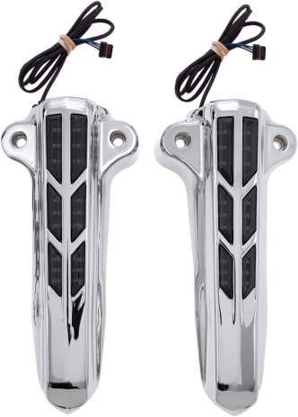 Ciro Forkini Lower Fork Leg Covers in Chrome Finish For 2014-2016 Touring Electra Glide, 2014-2021 Road King & 2014-2015 Street Glide Models (43001)