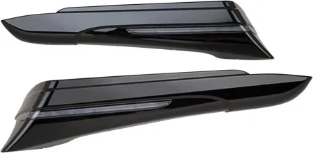 Ciro Lighted Saddlebag Extensions in Black Finish For 2014-2021 Touring Road Glide, Road King And Street Glide Models (40111)