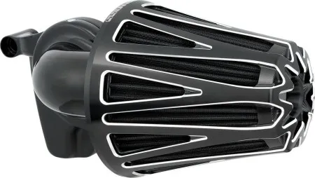 Arlen Ness Crossfire Monster Sucker Air Cleaner In Black Contrast For Harley Davidson 2008-2016 Touring & 2016-2017 FLST & FXDLS Models (600-081)