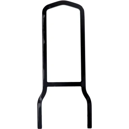 DOSS 16 Inch Tall And 6-3/4 Inch Wide Upright Sissy Bar in Gloss Black Finish (80124B)