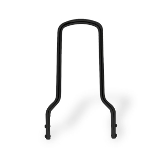 Doss 15 Inch Tall And 8-3/4 Inch Wide Round Steel Sissy Bar With Regular Top in Black Finish (ARM818409)
