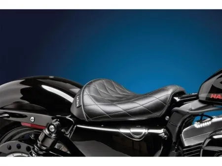 Le Pera Diamond Stitch Bare Bones LT Solo Seat In Black For Harley Davidson 1982-2003 Sportster Models (LT-006DM)