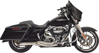 Bassani Mid-Length Road Rage II Exhaust System With Megaphone Muffler In Chrome For Harley Davidson 2017-2024 Touring Models  (1F72C)