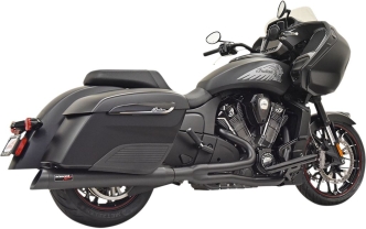 Bassani Road Rage 2 Into 1 Exhaust System In Black For Indian 2020-2022 Challenger Models (8H18SB)