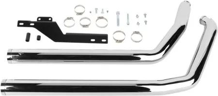 Cobra Dragster 2 Into 2 Exhaust System In Chrome For Harley Davidson 2007-2011 Softail Models (6811T)