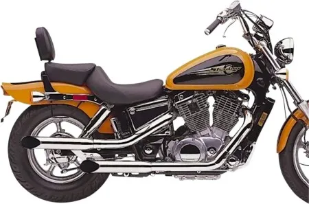 Cobra Slash Cut Slip-On Mufflers In Chrome For Honda 1997-2007 VT1100 Spirit Models (1170SC)