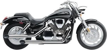 Cobra Slash Cut Slip-On Mufflers In Chrome For Honda 2004-2006 VTX1300C Models (1180SC)