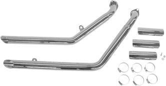 Cobra Drag Pipes 2 Into 2 Exhaust System In Chrome For Honda 1987-1996 VT1100 Shadow Models (1266)
