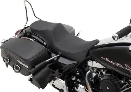Drag Specialties Predator III Smooth 2-Up Seat For Harley Davidson 2008-2024 Touring Models (0801-1303)