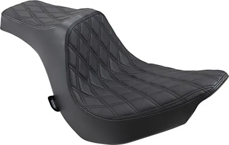 Drag Specialties Predator III Double Diamond Black Stitched Seat For Harley Davidson 2018-2024 FLFB Softail Fat Boy Models (0802-1188)