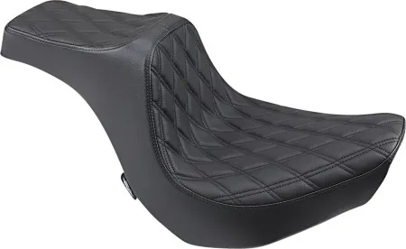 Drag Specialties Predator III Double Diamond Black Stitched 2-Up Seat For Harley Davidson 2018-2024 FXBR Softail Breakout Models (0802-1267)