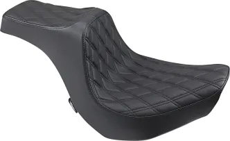 Drag Specialties Predator III Double Diamond Black Stitched 2-Up Seat For Harley Davidson 2018-2024 FXBR Softail Breakout Models (0802-1267)