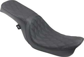 Drag Specialties Predator Double Diamond Stitched 2-Up Seat For Harley Davidson 2006-2017 Dyna Models (Incl. 2012-2016 FLD Switchback Models) (0803-0541)