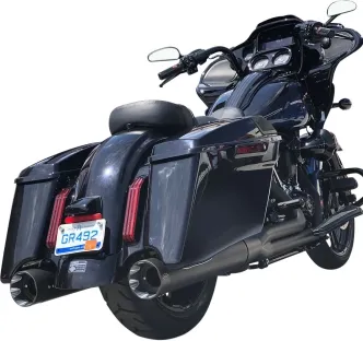 S&S Cycle Shadow Slip-On Muffler In Black For S&S Sidewinder Systems For Harley Davidson 1995-2008 Touring Models (550-0830)