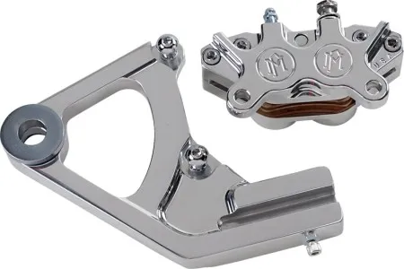 Performance Machine Rear 4 Piston Caliper Classic In Polished Finish For Harley Davidson 1987-1999 Softail Models (1274-0052-P)