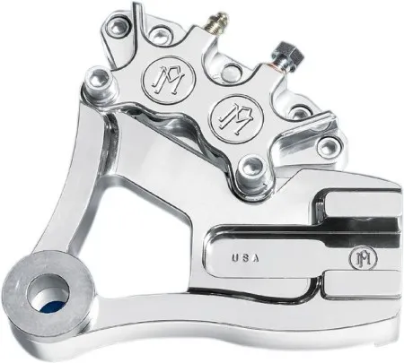 Performance Machine Rear 4 Piston Caliper In Chrome For Harley Davidson 1991-1999 FXDB, FXDC, FXDL & FXDWG Dyna Models (1279-0052-CH)