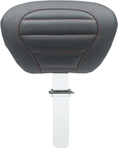 Mustang Deluxe Touring Driver Backrest With Red Stitching For Harley Davidson 2008-2025 Touring Models (excl. 23-25 VVT Models) (79012AB)
