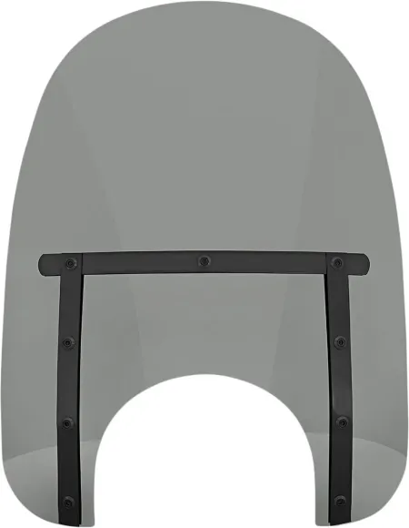Memphis Shades 17 Inch Tall Slim Windshield 'Night Shades' In Black Smoke For Standard 9 Inch Headlight  (MEB42212)