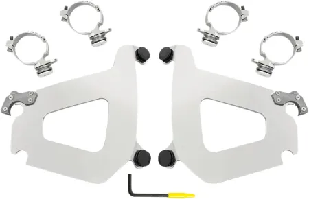 Memphis Shades Bullet Fairing Trigger Lock Mounting Kit in Polished Finish For Yamaha Models (MEK2010)