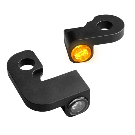 Heinz Bikes NANO Series Handlebar Turn Signals In Black For Harley Davidson 1990-2003 Sportster Models (HBTSN-XL-03)