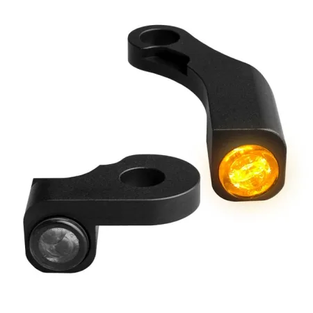 Heinz Bikes NANO Series Handlebar Turn Signals In Black For Harley Davidson 2021-2025 Touring Models (HBTSN-FLH21)
