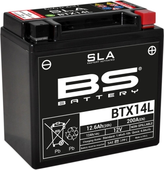 BS Battery SLA Factory-Activated AGM Maintenance-Free Batteries 12V 200A For 2004-2020 XL, 2015-2020 XG 500/750/750A Models (300760)