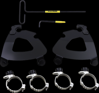 Memphis Shades Gauntlet Fairing Trigger-Lock Mounting Kit In Black For HD Sportster Models (MEB2057)