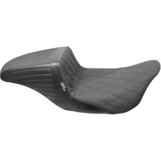 Le Pera KickFlip Daddy Long Legs Diamond Stitch Gripp Tape Seat For Harley Davidson 2008-2023 Touring Models (LK-597DMGP)