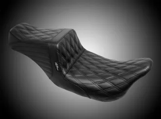 Le Pera TailWhip Double Diamond Stitched Seat In Black For Harley Davidson 2008-2023 Touring Models (LK-587DD)