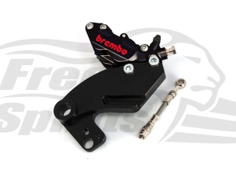 Free Spirits 4 Piston Rear Brake Caliper In Black Kit For Indian Scout (Without ABS) (105001K)