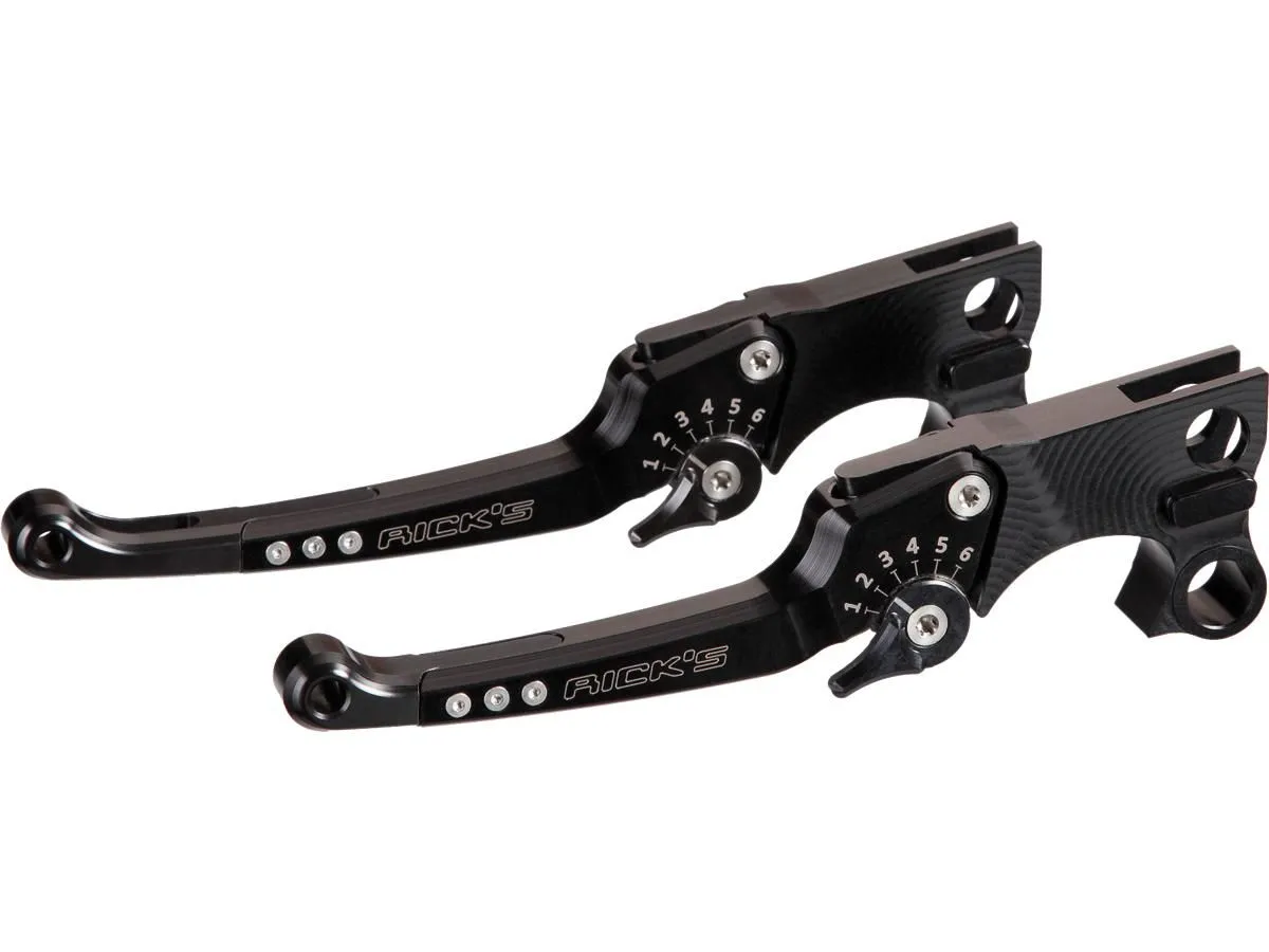 thumbnail image 2 of Black Adjustable Brake & Clutch Levers For Harley Touring Glide FLTRX 2014 & Up - Left & Right Set 2 of 9