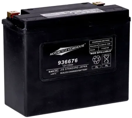 MCS Standard Series AGM Sealed Battery 12V, 23AH, 360CCA For Harley Davidson 1980-1996 Touring Models (HVT 06 SLA-MCS)