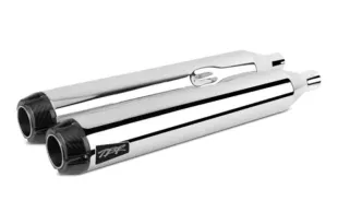 Two Brothers Racing Slip-On In Chrome With Carbon Fibre Endcap For 1995-2016 Touring & Trike Models (005-3870499D)