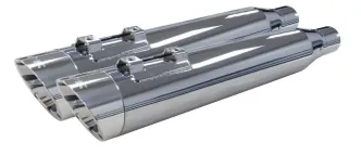 Two Brothers Racing Slip-On In Chrome With Polished Slash Endcap For 1995-2016 Touring & Trike Models (005-4380499D-PS)