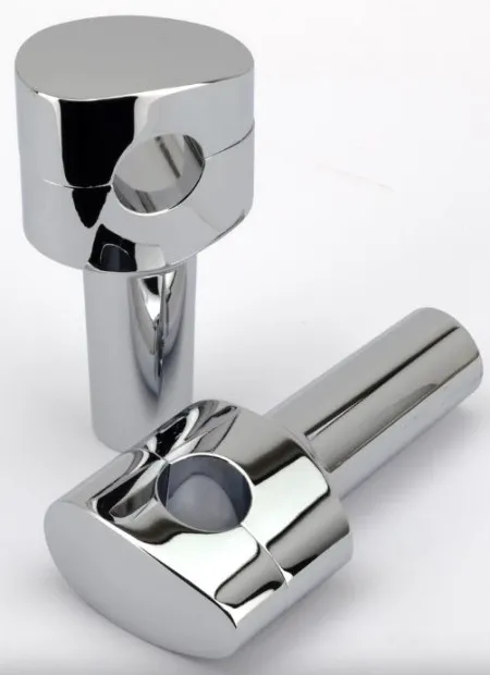 Zodiac 4 Inch Design Fusion Billet Oval Risers - Smoothie - Chrome - 1 Inch Clamping Area (241091)