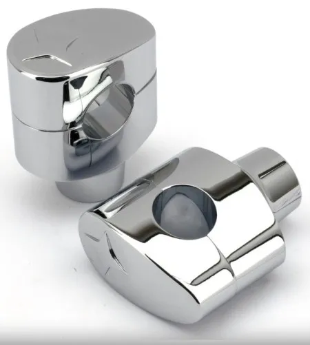 Zodiac 2 Inch Design Fusion Billet Tapered Oval Risers - Lone Star - Chrome - 1 Inch Clamping Area (241086)