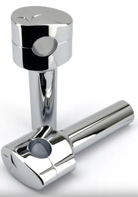 Zodiac 5 Inch Design Fusion Billet Tapered Oval Risers - Lone Star - Chrome - 1 Inch Clamping Area (241095)