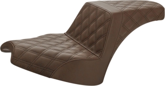 Saddlemen Step Up Lattice Stitched Seat In Brown For Indian 2022 Chief & Chief Dark Horse Models (I21-04-175BR)