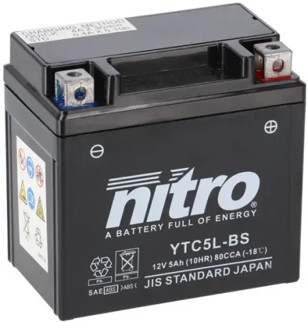 Nitro Sealed Agm Gel Battery NT5L Sla (NT5L SLA)