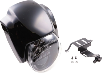 Cult Werk Night Rod Style Headlamp Mask Including LED Headlight In Gloss Black For Harley Davidson 2021-2023 Sportster S RH1250S Models (HD-SPS016)
