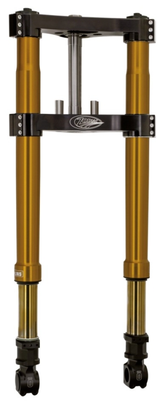 Ohlins Front Fork Kit in Gold Finish With Black Triple Tree Kit For 2000-2017 Softail & Dyna Models (744618)